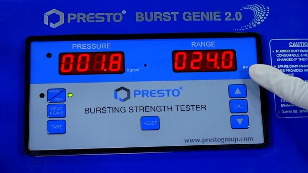 bursting strength test machine