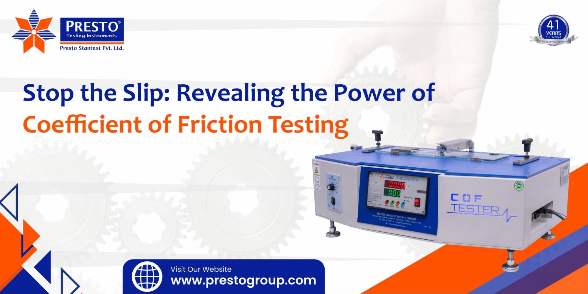 Coefficient of Friction Tester